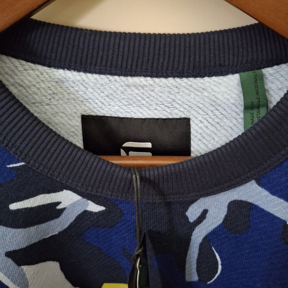 NWT G-Star RAW Camo Sweatshirt With Ribbed Neck, Cuff & Bottom_2 - Picture 3 of 10